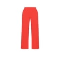 thumbnail image 4 of Miluxas Girls Capri Yoga Pants with Pockets Capris Leggings Dressy Casual Stretch Crop Lounge Straight Open Bottom Summer Orange 14-15 Years, 4 of 8