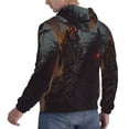 thumbnail image 6 of Daiia Cool Skull Western Cowboy for Men's Fashion Hoodies & Sweatshirts with Kangaroo Pocket Hooded Sweatshirt Breathable & Moisture Wicking-Small, 6 of 7