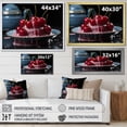 thumbnail image 4 of Designart "Dessert Explosion Cherry Sundae" Floral Framed Wall Art - Traditional Red Cherry Entryway Framed Wall Art, 4 of 6