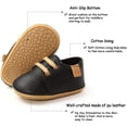 thumbnail image 3 of Baby Boys Girls Moccasins Oxford Sneakers PU Leather Rubber Sole Infant Loafers Anti-Slip Toddler First Walkers Crib Dress Shoes, 3 of 6
