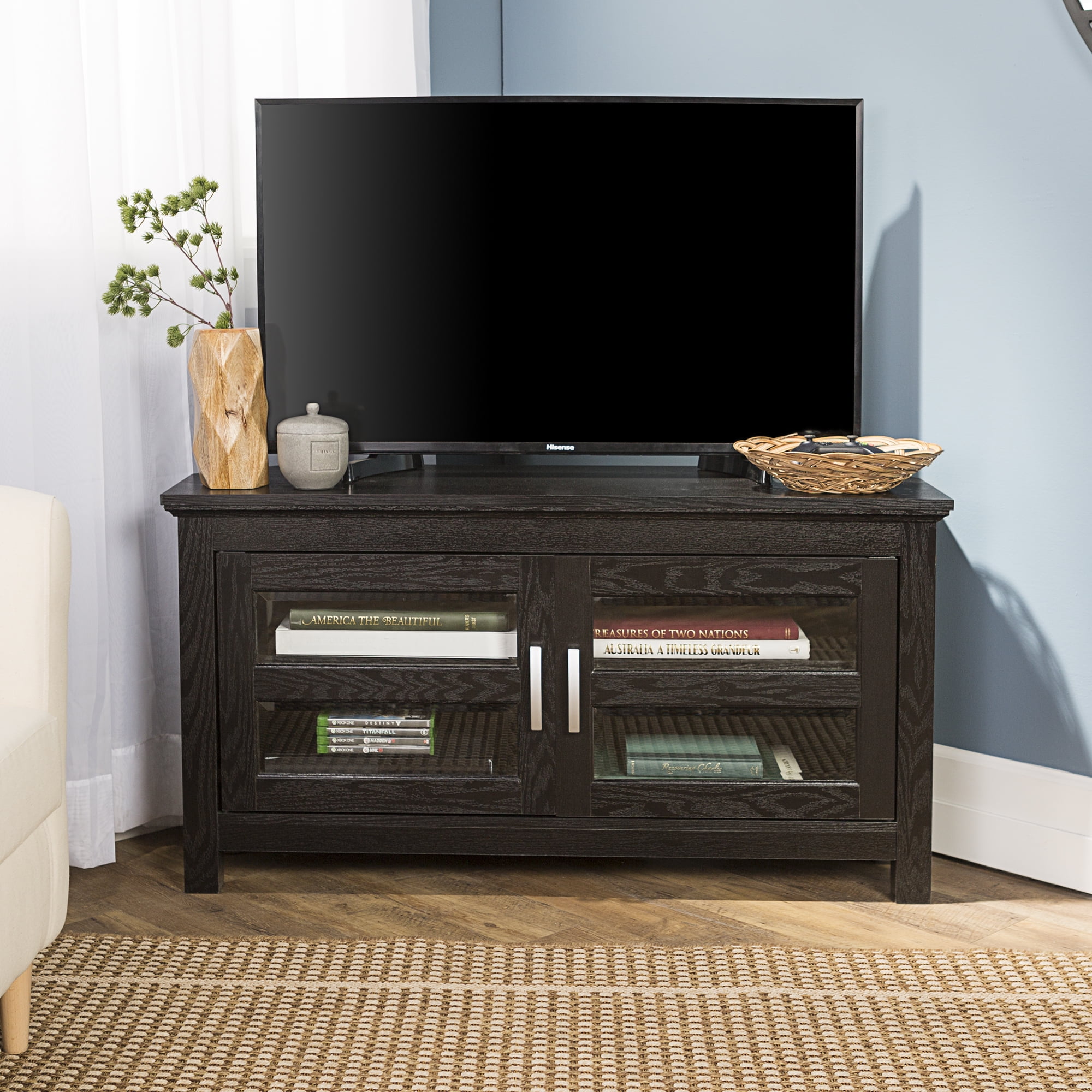 Wood Corner TV Media Stand Storage Console Manor Park 44-in 