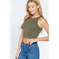 thumbnail image 3 of Halter Neck Crop Top Olive Green ' M, 3 of 5