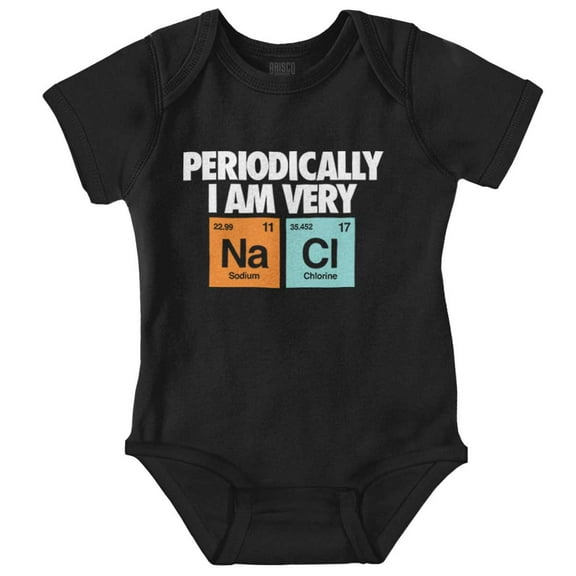 Funny Salty Chemistry Science Joke Romper Boys or Girls Infant Baby Brisco Brands NB