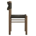 thumbnail image 6 of Dining Side Chair, Set of 2, Walnut Brown, Wicker Rattan, Aluminum, Outdoor Patio Balcony Cafe Bistro Garden Hospitality Restaurant, Modern Contemporary, HB37355, 6 of 11