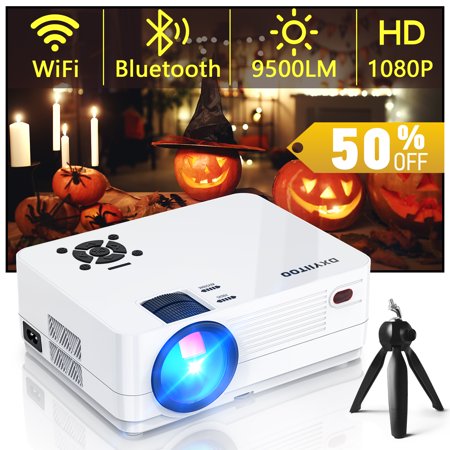 Full HD Bluetooth Projector Built in DVD Player, 8000LM 1080P Supported
