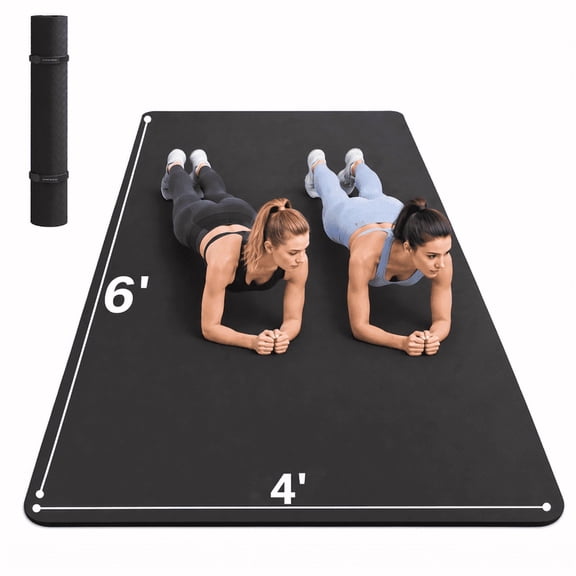 Extra Large Yoga Mat - Multiple Sizes (43x72" to 54x78"), Non-Slip Thick Yoga Mat, Eco-Friendly Workout Mat & Exercise Mat for Home Yoga, Pilates, Stretching