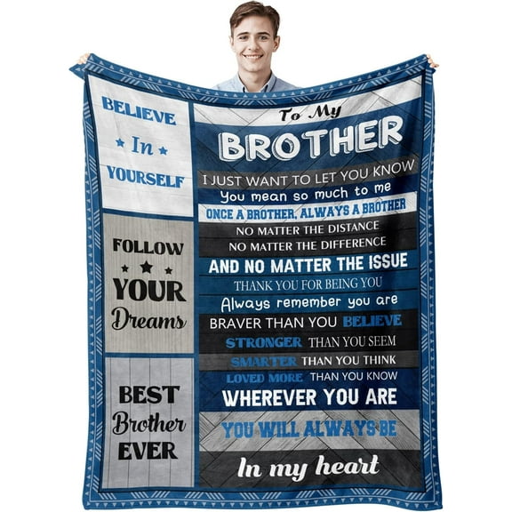 Gifts for Brother, Brother Gifts, Big Brother Gift, Brother Gifts from Sister, Big Brother Birthday Gifts for Boy, Christmas Graduation Birthday Gifts for Adult Brothers from Brother Blanket 30"x40"