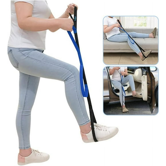 GHSDFBB Leg Lifter Strap for After Knee Surgery Hip Replacement Recovery Kit Medical Leg Loop Lifter Pull Strap Lift Assist Rigid Foot Lifter for Disabled Elderly Adults Handicap Mobility Ai