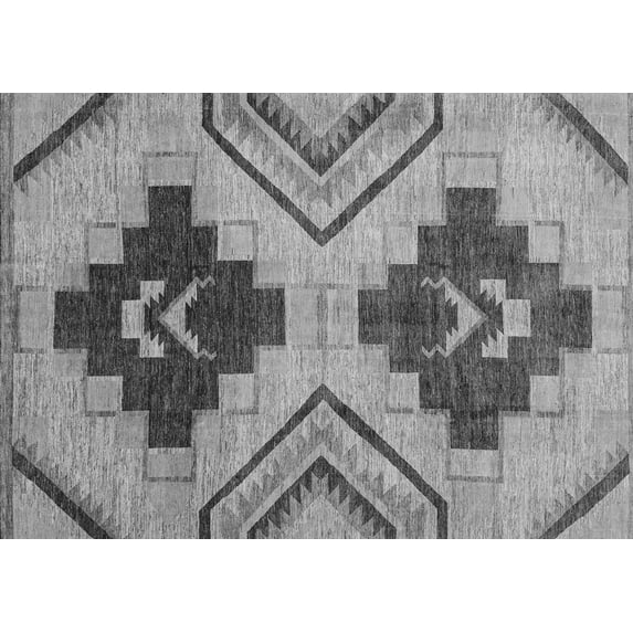 Ahgly Company Indoor Rectangle Abstract Gray Modern Area Rugs, 8' x 12'