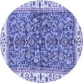 thumbnail image 1 of Ahgly Company Indoor Round Abstract Blue Modern Area Rugs, 8' Round, 1 of 4