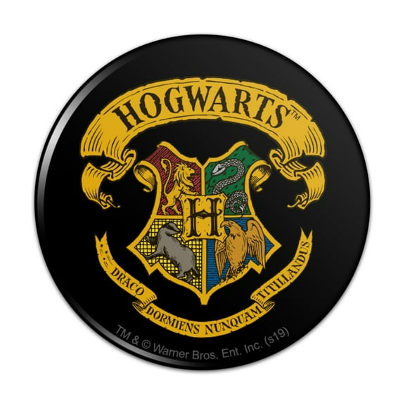 Harry Potter Ilustrated Hogwart's Crest Kitchen Refrigerator Locker Button Magnet