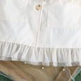 thumbnail image 6 of Zpanxa Dresses for Girls, Girl's Pearl Belt Blazer Dress Sleeveless Elegant formal Party Dresses White 6 Years, 6 of 9