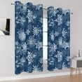 thumbnail image 2 of Dashan Blue Christmas Blackout Curtains for Bedroom Living Room Decor Grommet Window Drapes 42x63 Inch,2 Panels, 2 of 6