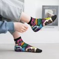 thumbnail image 5 of Bingfone Colorful Pug Design Patterned Men's Women's Casual Cotton Socks, 5 of 5