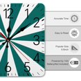 thumbnail image 2 of Aesthetic Water Blue And White Sunburst Wall Clock Silent Non-Ticking For Home Office Decor, Decorative Clock Art, 2 of 7