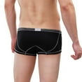 thumbnail image 6 of khonts,Men's Boxers Briefs Basic Low Waist Breathable Comfortable Underwear Fashion Sports Boxer 5D Sewing Underpants Black XXL, 6 of 7