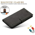 thumbnail image 4 of Case for iPhone 7 Plus iPhone 8 Plus, Vintage Wallet Folio Flip Cover Full Coverage Premium Leather Case with Magnetic Closure Kickstand Card Slots - Black, 4 of 13