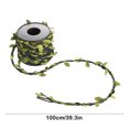thumbnail image 3 of JingChun 39" Burlap Leaf Ribbon, Braided Decoration Vine Natural Jute Rope Twine with Artificial Leaves for Jungle Wedding Party Home Garden Decor, 3 of 6