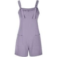 thumbnail image 5 of GZWYHT Rompers for Women Overalls for Women Jumpsuits For Women Summer Rompers Casual Romper Sleeveless Boho Suspenders Jumpsuit Lounge Sets for Women Casual Jumpsuits for Women Purple S, 5 of 8
