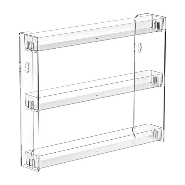 Organizador de maquillaje de montaje de pared de 3 capas 98x23x122 pulgadas Ligero para los accesorios de paletas de sombra de ojos multifuncional