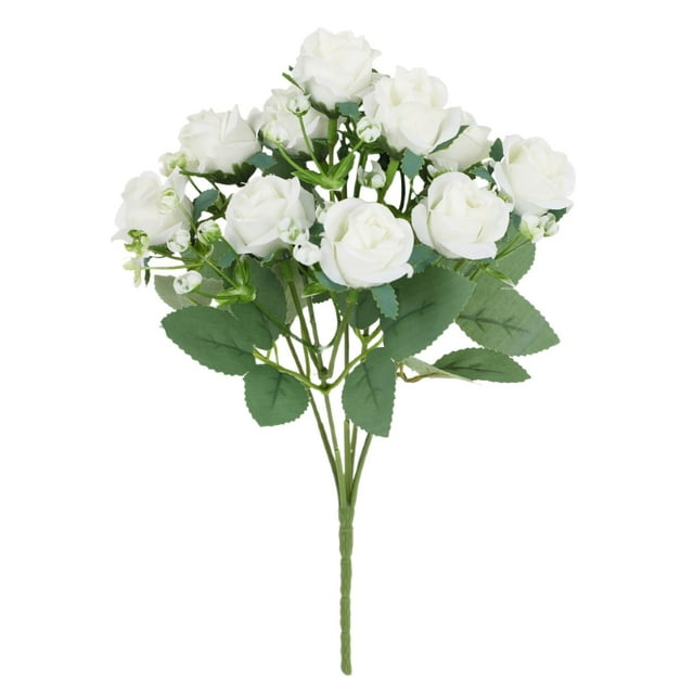 Simulación Rosa Flor de Seda Rosa Decoración del Hogar Adornos Atmósfera Primaveral Diseño Simulación Verde Exquisito Simulación Flores.