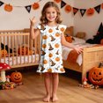 thumbnail image 2 of WXFAZCVU Toddler Girls Nightdress Halloween Graphic Print Sleepwear Short Sleeve Pajamas Dress Size 5-6 Years, 2 of 4