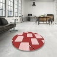 thumbnail image 4 of Ahgly Tapis d'Intérieur Lavable en Machine Carré Rouge, 3 Pieds Carré, 4 of 7