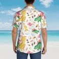 thumbnail image 6 of Fotbe Cute Baby Dinosaurs Hawaiian Shirt For Men Unisex Summer Beach Casual Short Sleeve Cotton Linen Button Down Shirts-Medium, 6 of 9