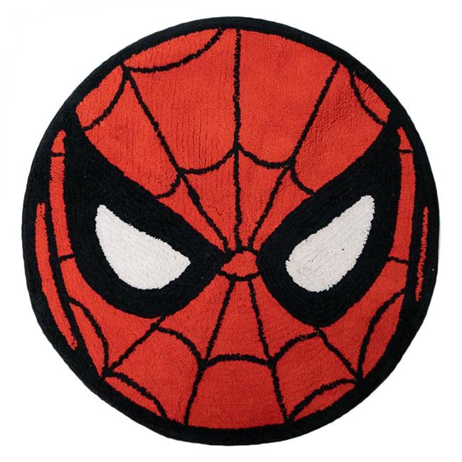 Spider-man 849604 Mask Round Tufted Bath Rug, Red