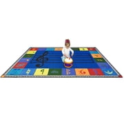 Joy Carpets Kid Essentials Note Worthy (Elementary) 7'8 x 10'9 Indoor Area Rug in Color Multi