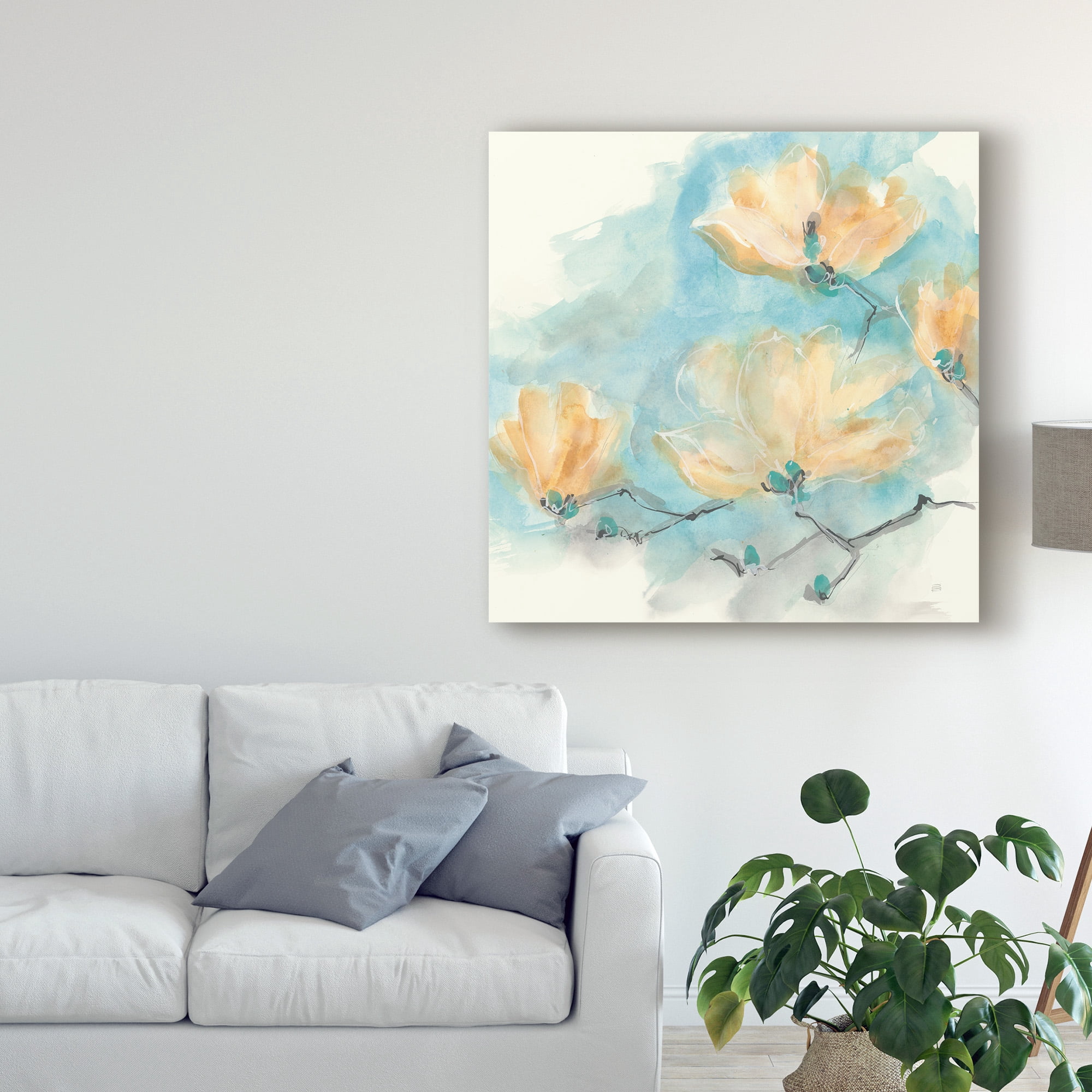 Trademark Fine Art 'Teal Buds III' Canvas Art by Chris Paschke