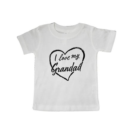 

Inktastic I Love My Grandad in Black Chalk Heart Gift Baby Boy or Baby Girl T-Shirt