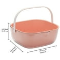 thumbnail image 2 of ReaNea Colander Bowl With Clear Plastic Bowl, Dual-Layer Draining Bowl Vegetable Washing Basket (Pink), 2 of 7