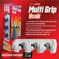 thumbnail image 2 of PeerBasics Multi-Grip Hook, 11 lb Capacity, Plastic Hanging Organizer, Hardware Included, 2 of 8