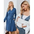 thumbnail image 5 of Avidlove Women Maternity Robe and Nursing Nightgown Sets for Hospitable Breastfeeding 3 in 1 Labor Delivery Nursing Dress Gown Bathrobe, 5 of 6