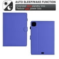 thumbnail image 4 of Case for iPad 7th 10.2" 2019 & iPad 8th 10.2" 2020 & iPad 9th 10.2" 2021 Retro Solid Color Smart Case Smart PU Leather Cover Case with Auto Sleep/Wake, Purple, 4 of 10