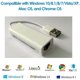thumbnail image 4 of Paquete de 2 adaptadores de red Gigabit Ethernet 100mb LAN USB 2.0 USB A a RJ45 PC Notebook Ultrabook Tablet Windows Mac - Blanco (2, blanco), 4 of 5