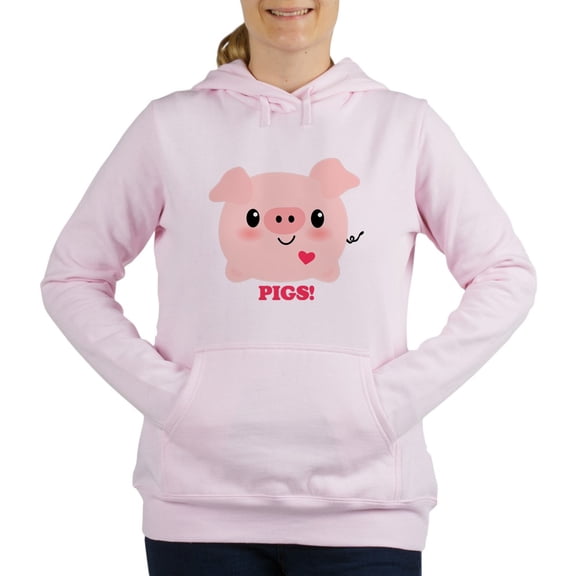 CafePress - Kawaii I Love Pig Women'S Hooded Sweatshirt - Women's Hooded Sweatshirt