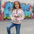 thumbnail image 3 of Xoenoiee Koala Ice Cream Print Girls Long Sleeve Hoodie Half Zip Sweatshirts Oversized Casual Pullover Tops Fall Fashion Outfits 2025 Y2k Clothes, 5-6 Years, 3 of 7