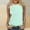 Mint Green, variant on SNKSDGM Female Linen Tank Tops for Women Loose fit Women's Tank Tops Loose fit Workout Womens Fashion Crewneck Sleeveless Print Tank Tops Summer Casual Loose fit Basic Beach Blouse T Shirts Vest L