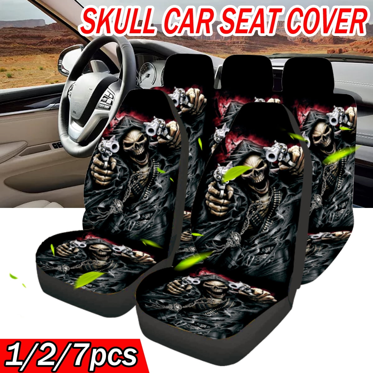 skull seat covers walmart