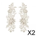 thumbnail image 1 of 2x Apliques de Flores de Encaje, Adornos de Tela de Encaje para Coser, Apliques Bordados de Flores para Accesorios Nupciales, Suministro de Ropa, 2 Ud 2 piezas, 1 of 8