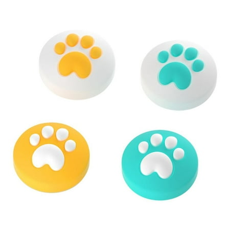 4PCS Cat Claw Design Thumb Grip Caps Joystick Cap Compatible with Switch NX NS Soft Silicone Cover