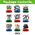 thumbnail image 2 of Forfamy 9Pcs Football Party Decorations Set, Football Themed Honeycomb Centerpiece 3D Table Toppers Super Bowl Party Supplies, 2 of 6
