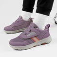 thumbnail image 2 of Lusa Wide Toe Box Shoes for Men Women Convenient Hook and Loop Low Top Walking Shoe for Seniors Non- Loose Sneakers Bunions, Plantar Fasciitis, Hammertoes, Swollen Footwear Light Purple 42, 2 of 8