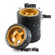 thumbnail image 4 of Neumáticos de Rally 4 pieza de rueda de 12mm en neumáticos rrape de carretera resistentes TT02 XV01 1:10 RC en Naranja Yotijar neumáticos de coche rc, 4 of 4