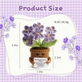 thumbnail image 2 of Handmade Emotional Support Crochet  Flower - Inspirational Gift for Women - Thank You, Appreciation, Positive Gift for Teacher, Mom, Friend, Coworker - Purple Gradient Myosotis, 2 of 7
