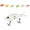 White, variant on Mini Glide Bait for Bass Fishing Small Glide Multi-Jointed Swimbait Wobbler Slow Sinking Swimming Bait with Double Hook for Freshwater Saltwater Bass Trout Pike Fishing