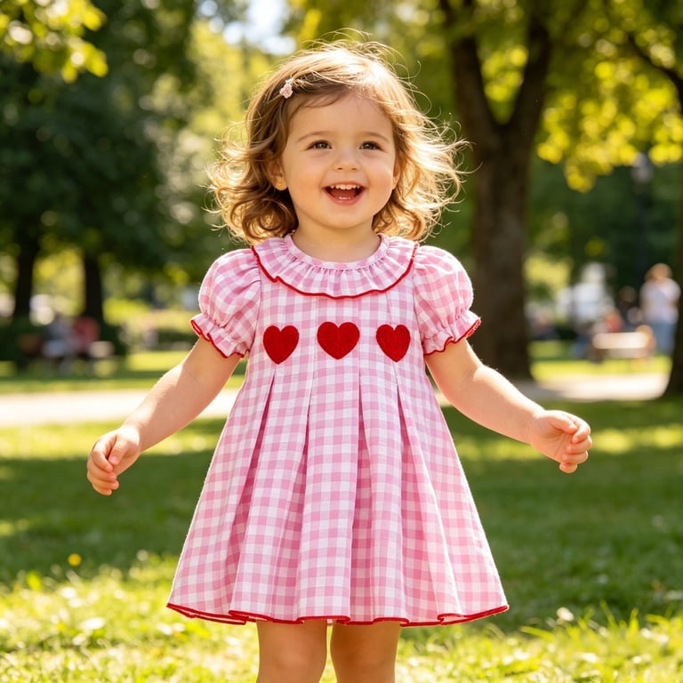 pink gingham dress toddler Baby And Toddler Girls Mix And Match Sleeveless Gingham Knit Tiered Dress - PINK