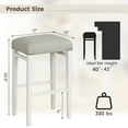 thumbnail image 3 of Gymax 4 PCS Backless Counter Height Stools home Chairs Gray, 3 of 3